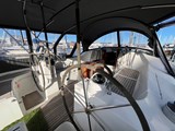 Beneteau Oceanis 473- cockpit looking forward from starboard helm